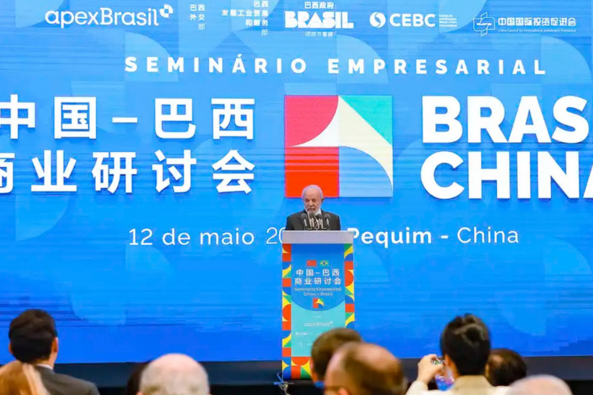 O anúncio foi feito durante a participação do presidente Lula no encerramento do Fórum Empresarial Brasil-China, em Pequim, capital da China/Ricardo Stuckert/PR O anúncio foi feito durante a participação do presidente Lula no encerramento do Fórum Empresarial Brasil-China, em Pequim, capital da China/Ricardo Stuckert/PR