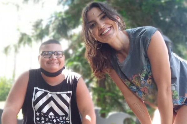 Bruna e o filho passarão o Dia das Mães em uma unidade de saúde