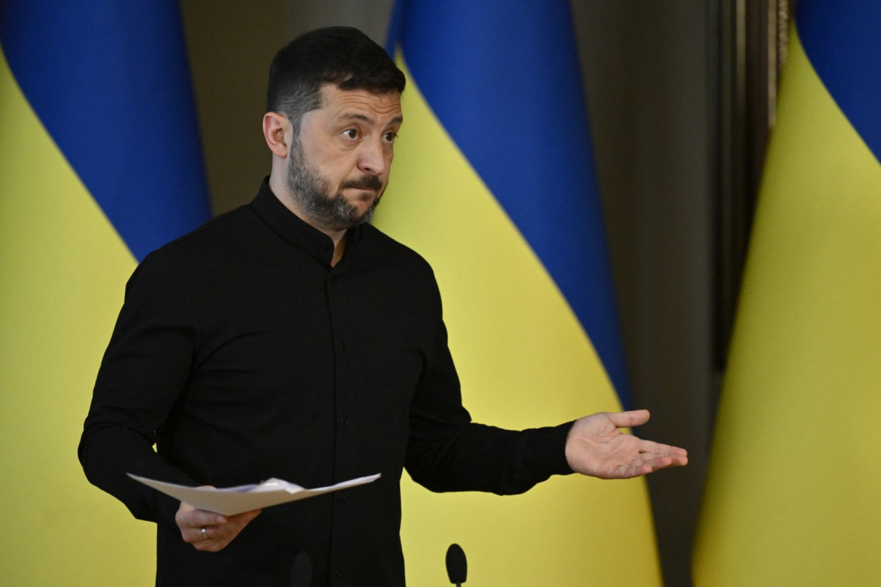 


Presidente da Ucrânia, Volodymyr Zelensky
