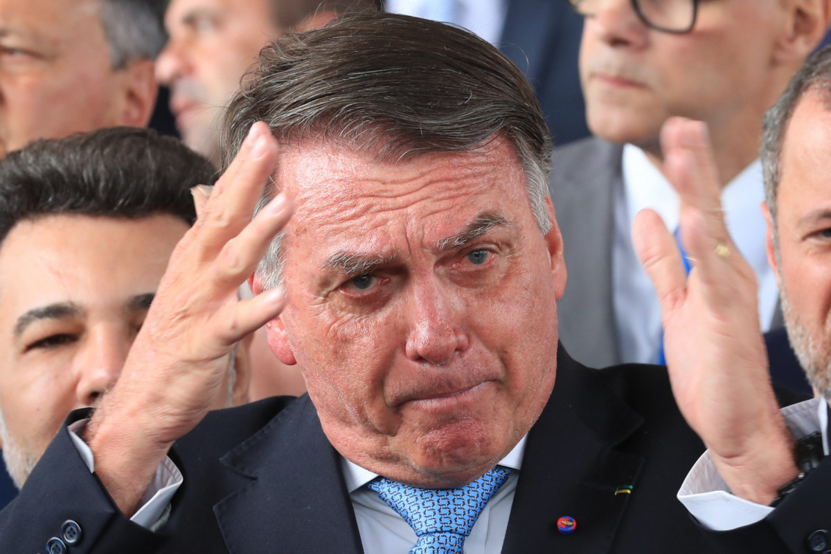 Brasília (DF), 26/03/2025 - Ex-presidente Jair Bolsonaro durante declaração a imprensa após virar Réu no STF. Foto: Lula Marques/Agência Brasil/Lula Marques/Agência Brasil Brasília (DF), 26/03/2025 - Ex-presidente Jair Bolsonaro durante declaração a imprensa após virar Réu no STF. Foto: Lula Marques/Agência Brasil/Lula Marques/Agência Brasil