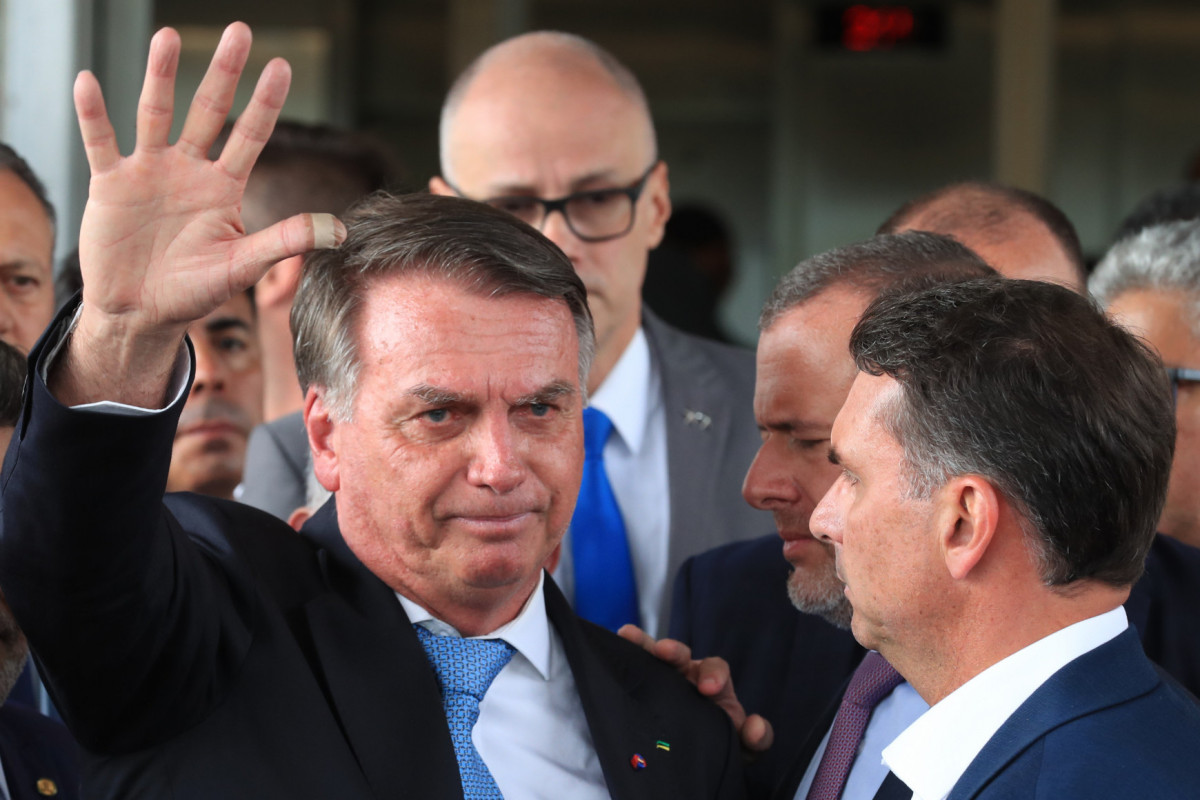 Brasília (DF), 26/03/2025  - Ex-presidente Jair Bolsonaro durante declaração a imprensa após virar Réu no STF. 