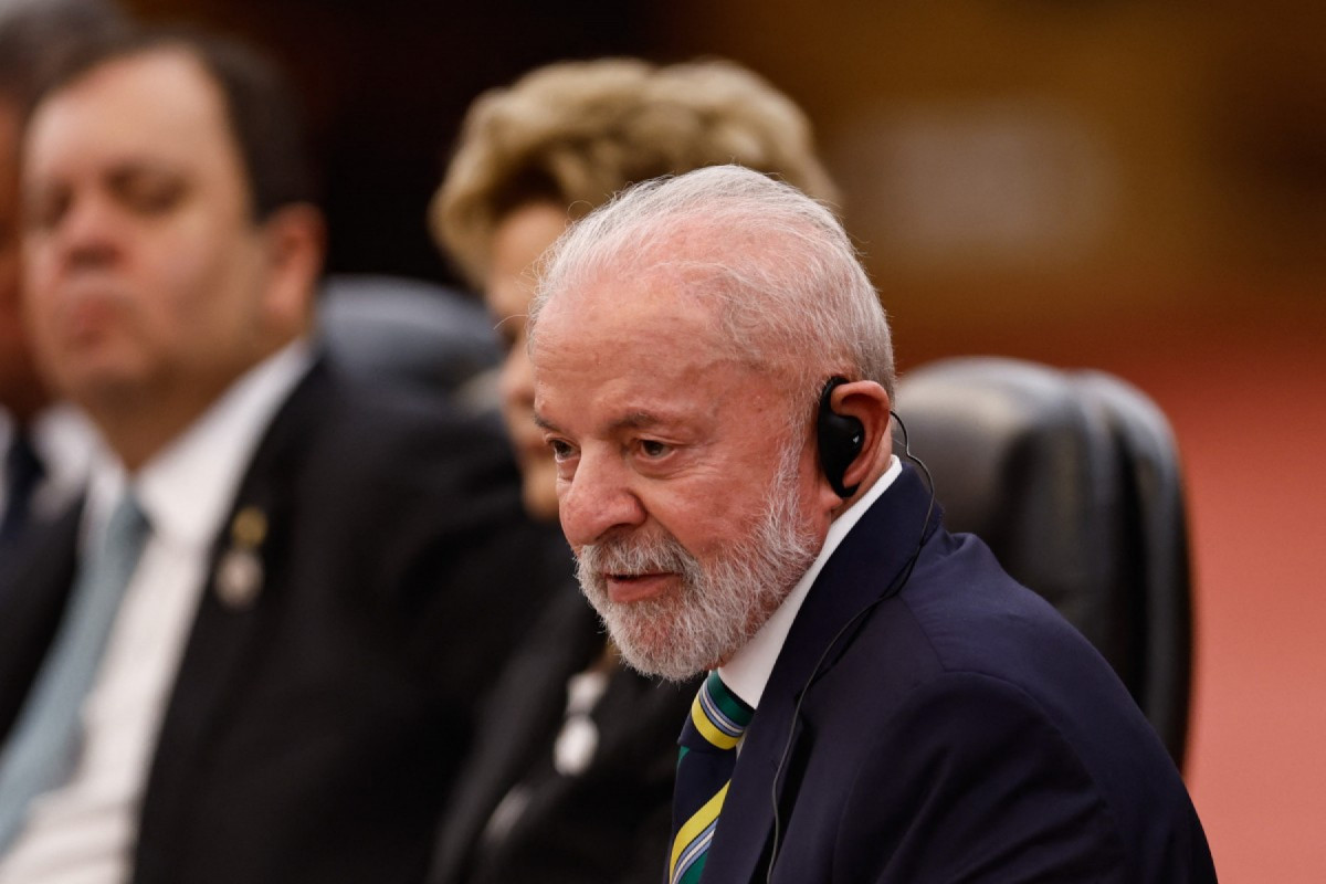 Lula em reunião com o presidente chinês Xi Jinping, em Beijing.