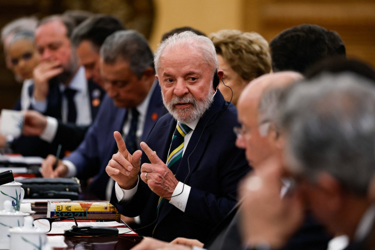 Lula em reunião com o presidente chinês Xi Jinping, em Beijing./Foto: TINGSHU WANG / POOL / AFP Lula em reunião com o presidente chinês Xi Jinping, em Beijing./Foto: TINGSHU WANG / POOL / AFP