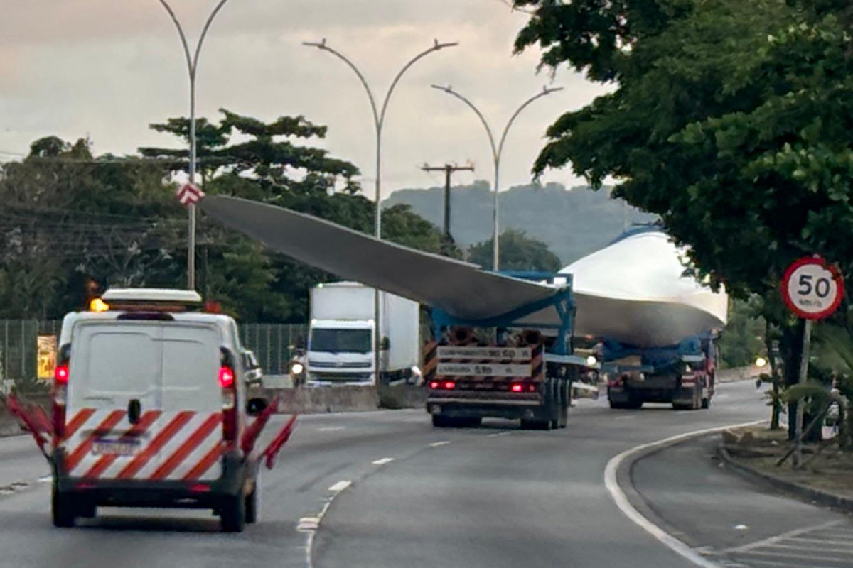 Transporte de pás eólicas