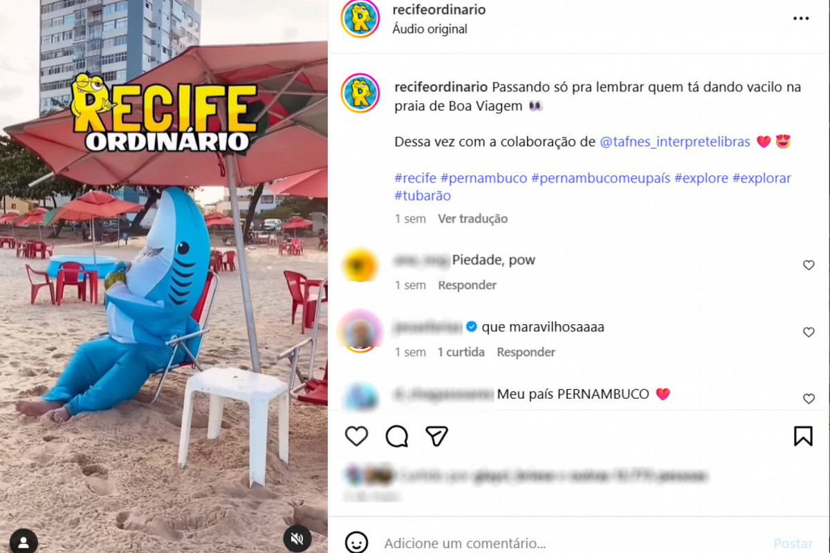 Página do perfil do Recife Ordinário