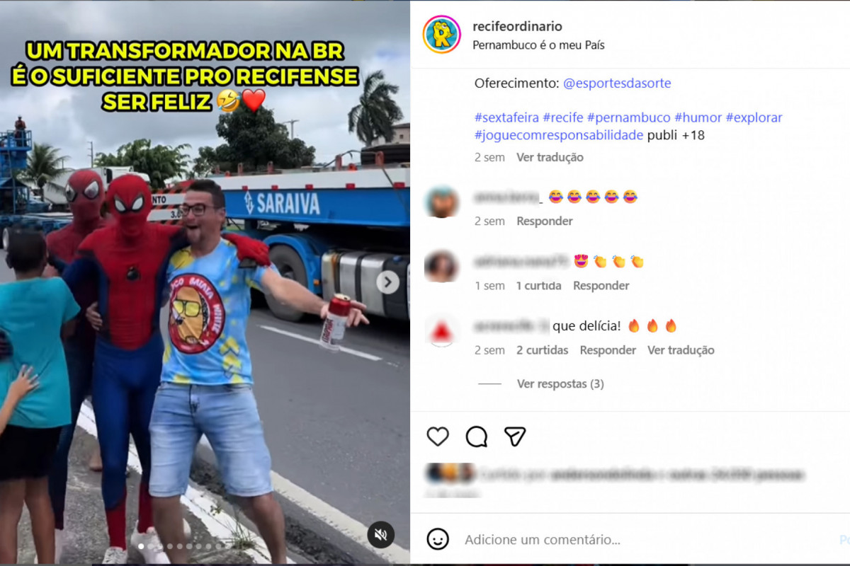 Página do perfil do Recife Ordinário