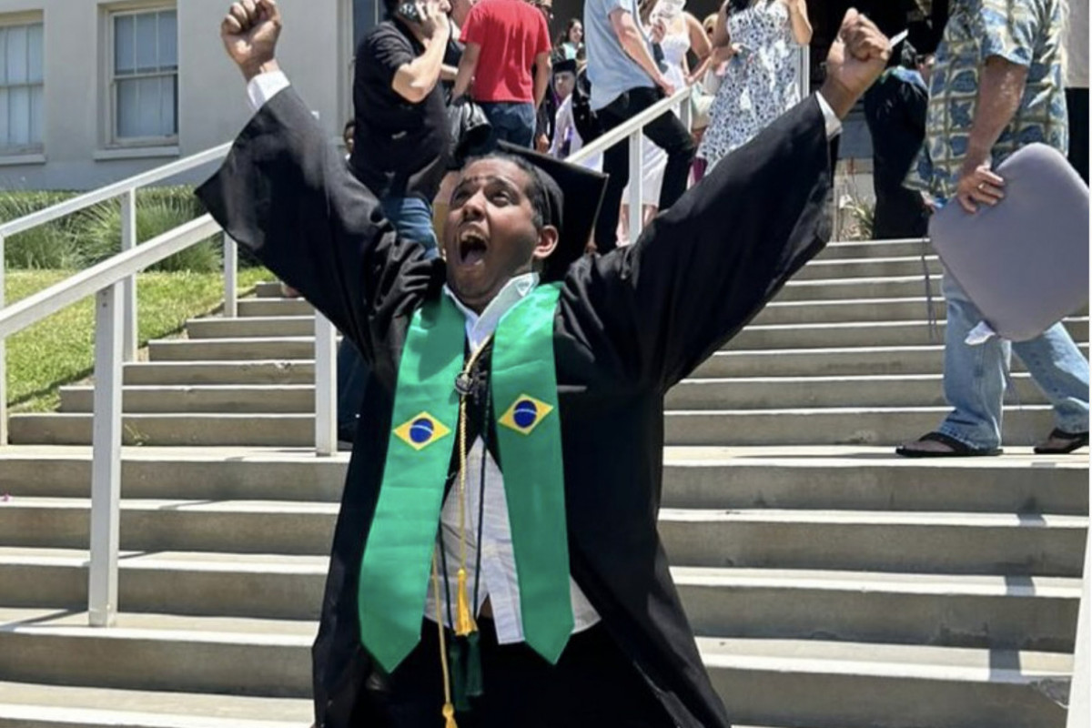 Fred Ramon se forma no curso de Ciências da Computação, na Whittier College, nos Estados Unidos./Instagram Fred Ramon se forma no curso de Ciências da Computação, na Whittier College, nos Estados Unidos./Instagram
