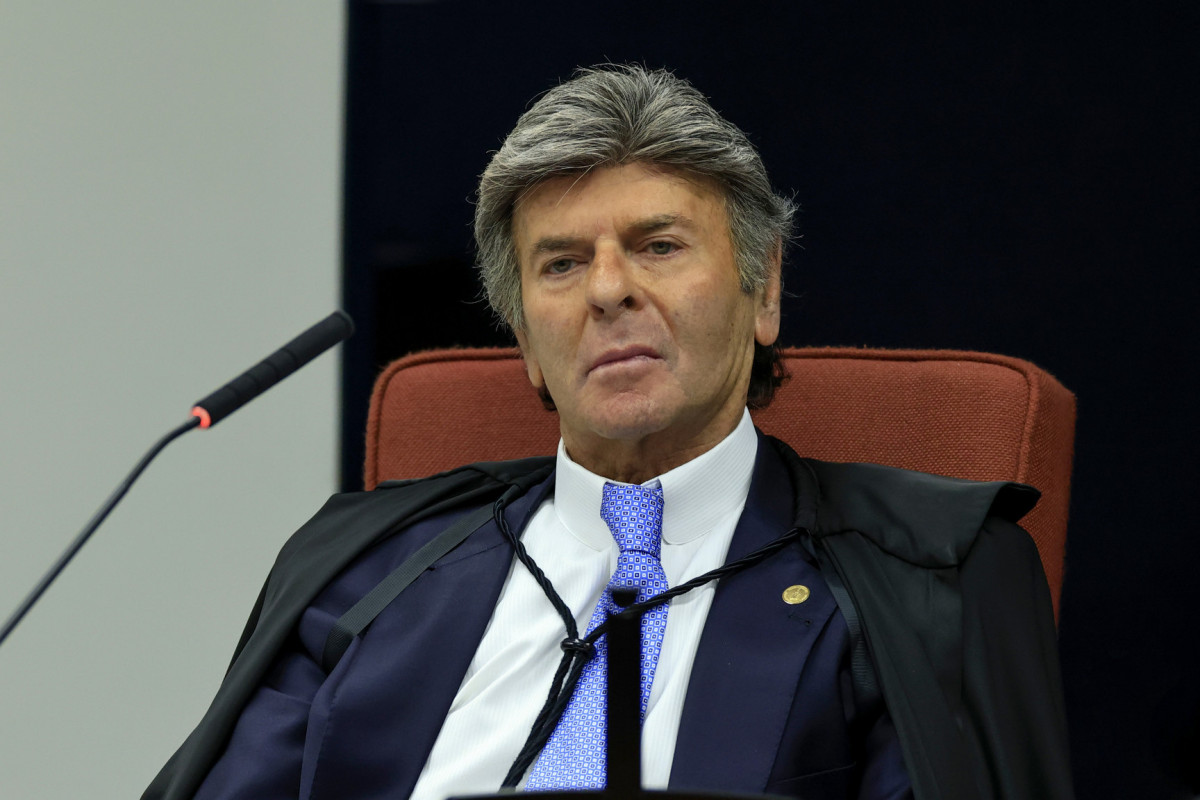 Ministro Luiz Fux na Primeira Turma do STF que  julga denúncia sobre o núcleo 3 da PET 12.100
Foto: Rosinei Coutinho/STF