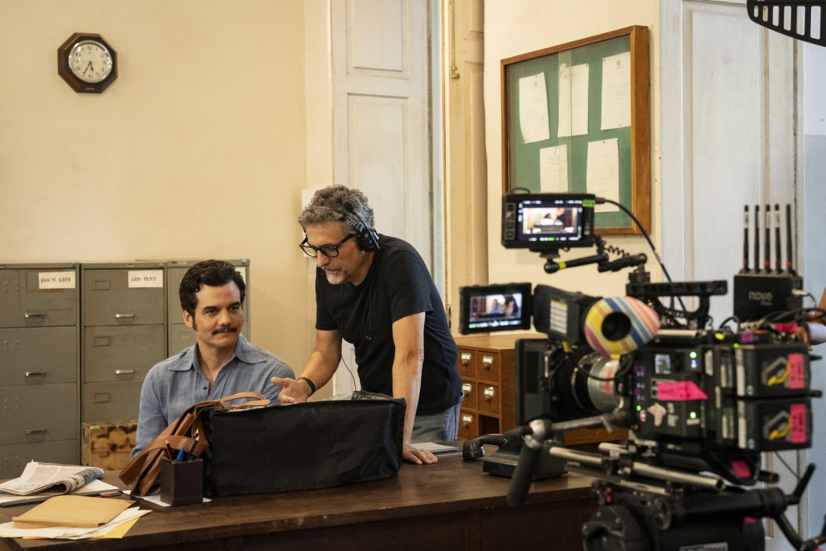 Wagner Moura e Kleber Mendonça Filho em 'O Agente Secreto'