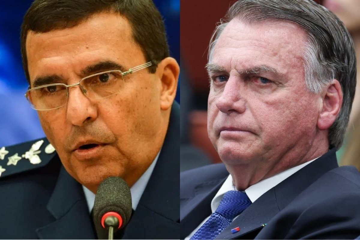 O ex-comandante da Força Aérea Brasileira (FAB) Carlos de Almeida Baptista Júnior (à esq.) e o ex-presidente Jair Bolsonaro (à dir.) (Marcelo Camargo/Agência Brasil e Antonio Augusto/STF) O ex-comandante da Força Aérea Brasileira (FAB) Carlos de Almeida Baptista Júnior (à esq.) e o ex-presidente Jair Bolsonaro (à dir.)/Marcelo Camargo/Agência Brasil e Antonio Augusto/STF