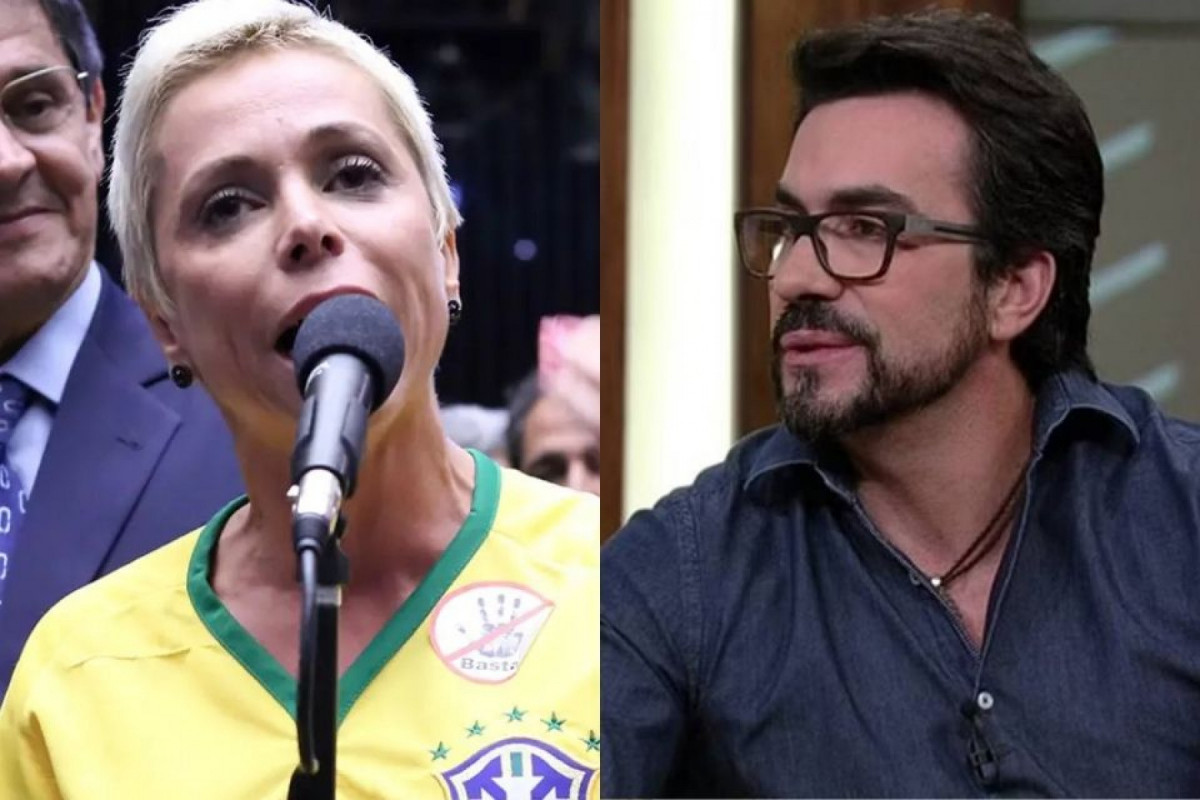 A ex-deputada federal Cristiane Brasil e o padre Fábio de Melo (Augusto/Câmara dos Deputados e Reprodução) A ex-deputada federal Cristiane Brasil e o padre Fábio de Melo/Augusto/Câmara dos Deputados e Reprodução