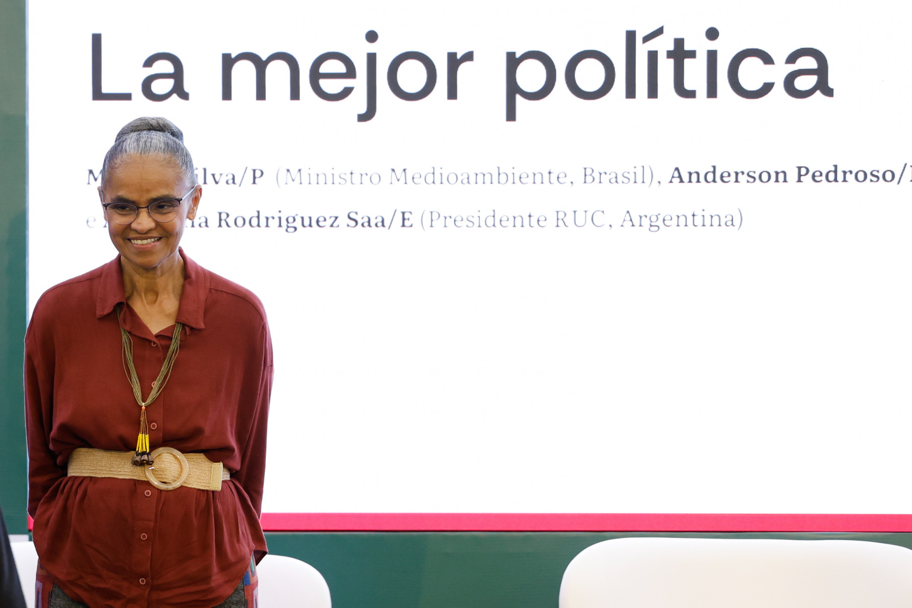 A ministra do Meio Ambiente e Mudança do Clima, Marina Silva, no Congresso das Universidades Ibero-americanas