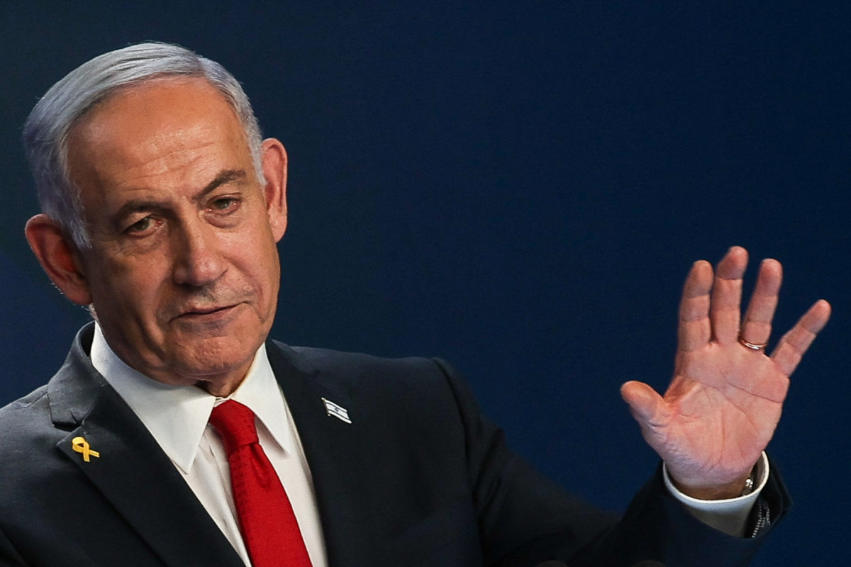 Benjamin Netanyahu em conferência na cidade de Jerusalém ( AFP) Benjamin Netanyahu em conferência na cidade de Jerusalém/ AFP