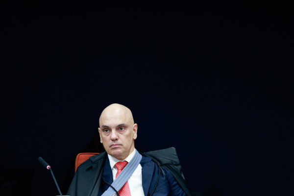 Ministro Alexandre de Moraes na Primeira Turma do STF que julga denúncia sobre o núcleo 3 da PET 12.100.