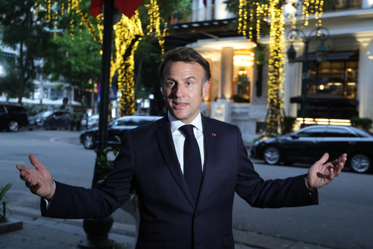 Emmanuel Macron fala com a imprensa em Hanoi, no Vietnã
( AFP) Emmanuel Macron fala com a imprensa em Hanoi, no Vietnã
/ AFP