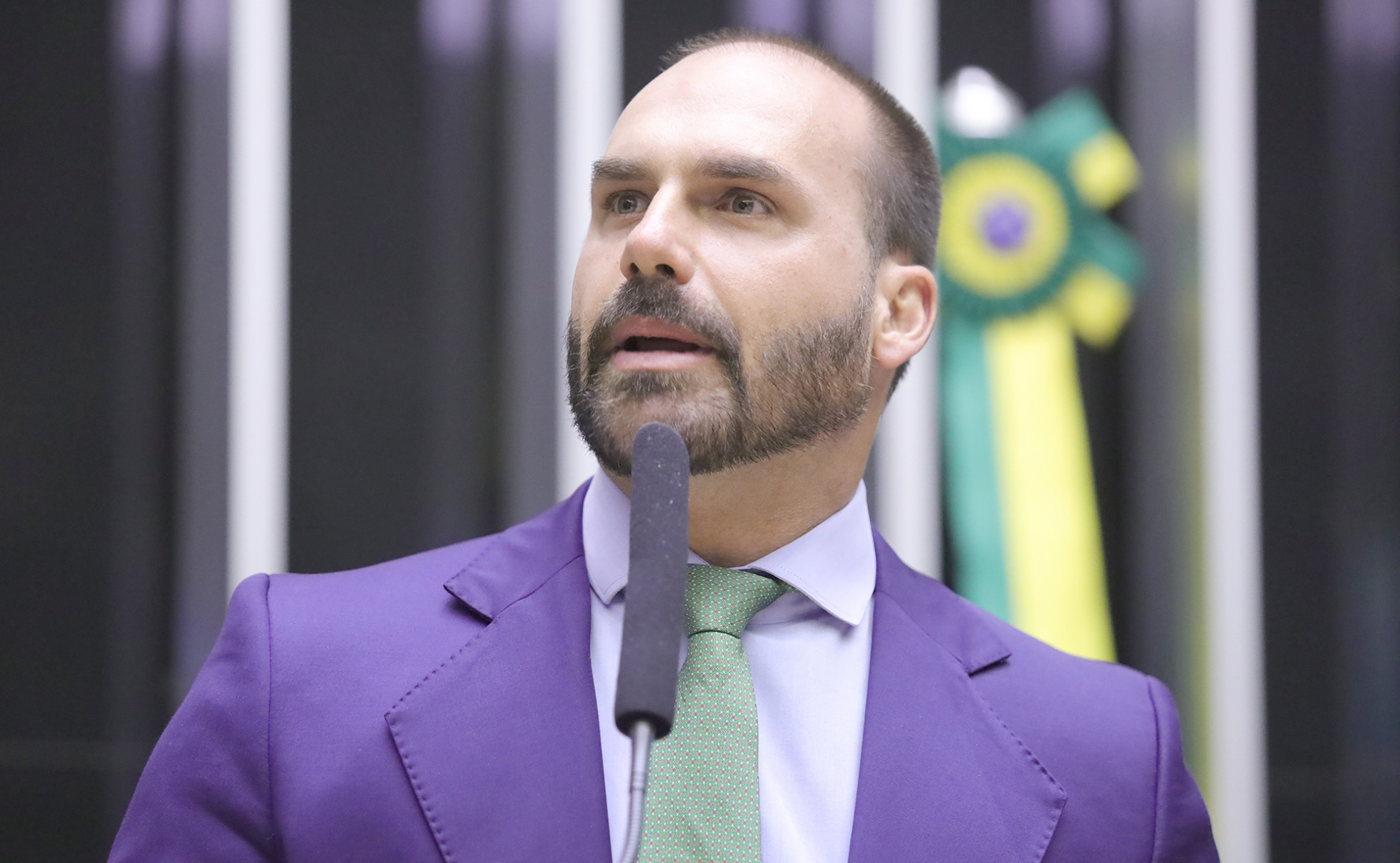 Eduardo Bolsonaro se licenciou do mandato na Câmara e está nos Estados Unidos desde fevereiro