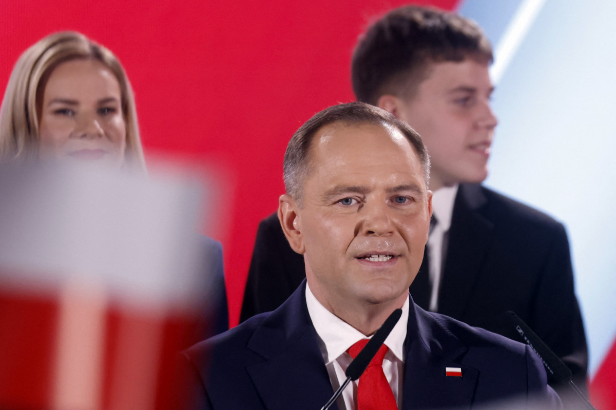 Karol Nawrocki após o resultado das eleições presidenciais (WOJTEK RADWANSKI/AFP) Karol Nawrocki após o resultado das eleições presidenciais /WOJTEK RADWANSKI/AFP