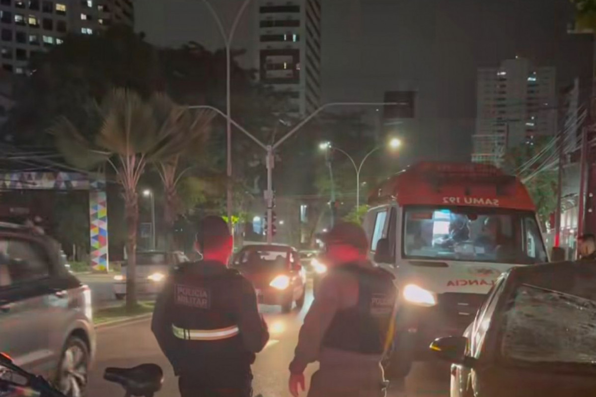 Ciclista foi atendido pelo SAMU