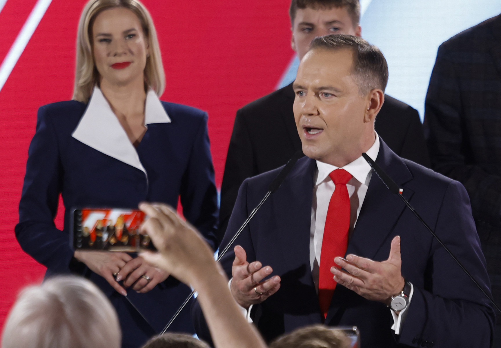 Karol Nawrocki após o resultado das eleições presidenciais  
