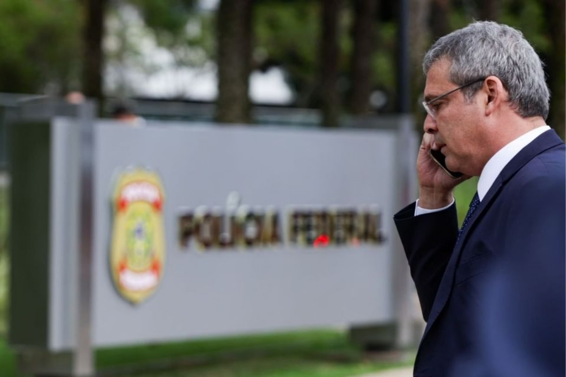 Deputado federal Lindbergh Farias (PT-RJ) na sede da PF