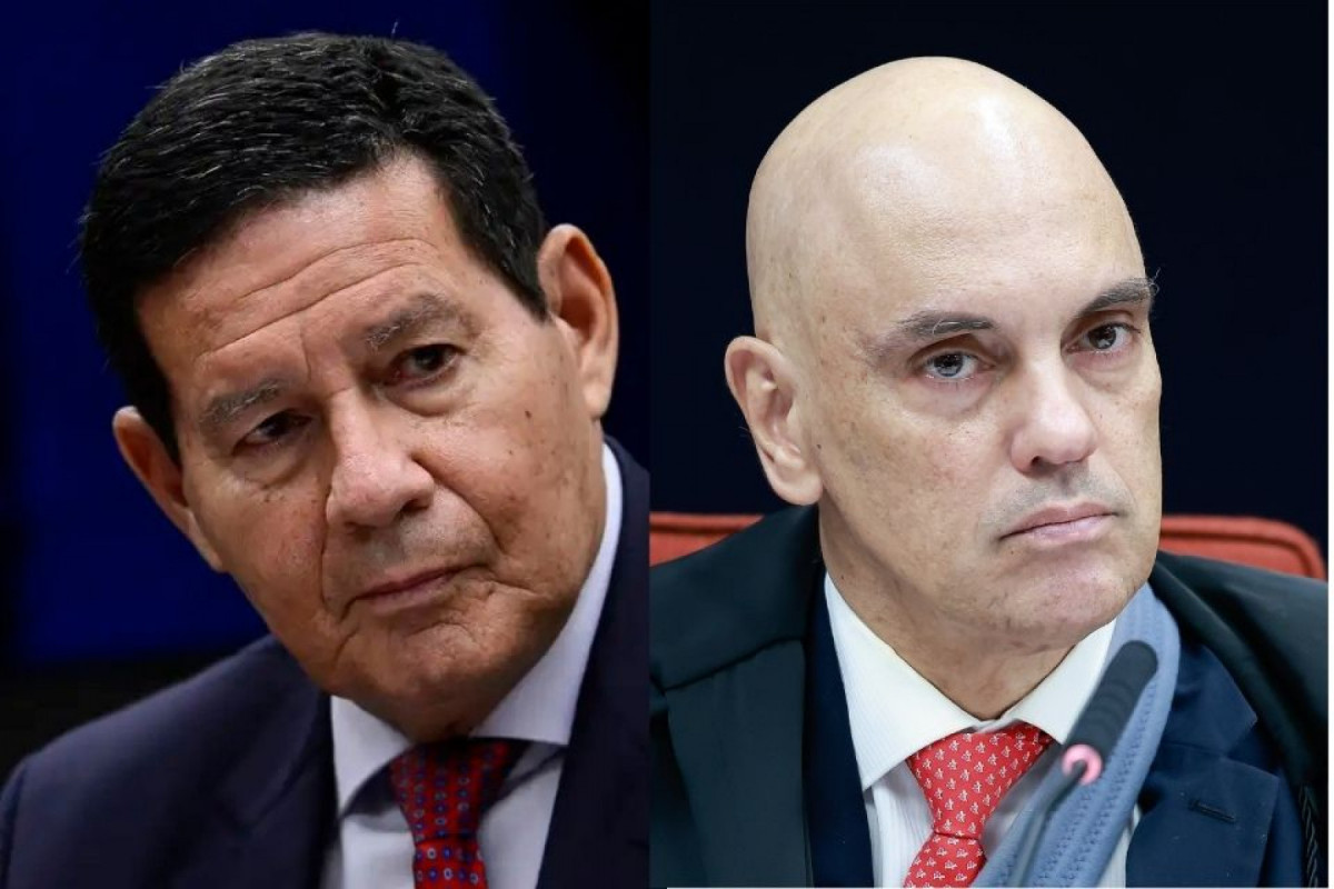 Moraes determinou que Mourão seja ouvido pela Polícia Federal no prazo de 15 dias (Marcelo Camargo/Agência Brasil e Felipe Sampaio/STF) Moraes determinou que Mourão seja ouvido pela Polícia Federal no prazo de 15 dias/Marcelo Camargo/Agência Brasil e Felipe Sampaio/STF