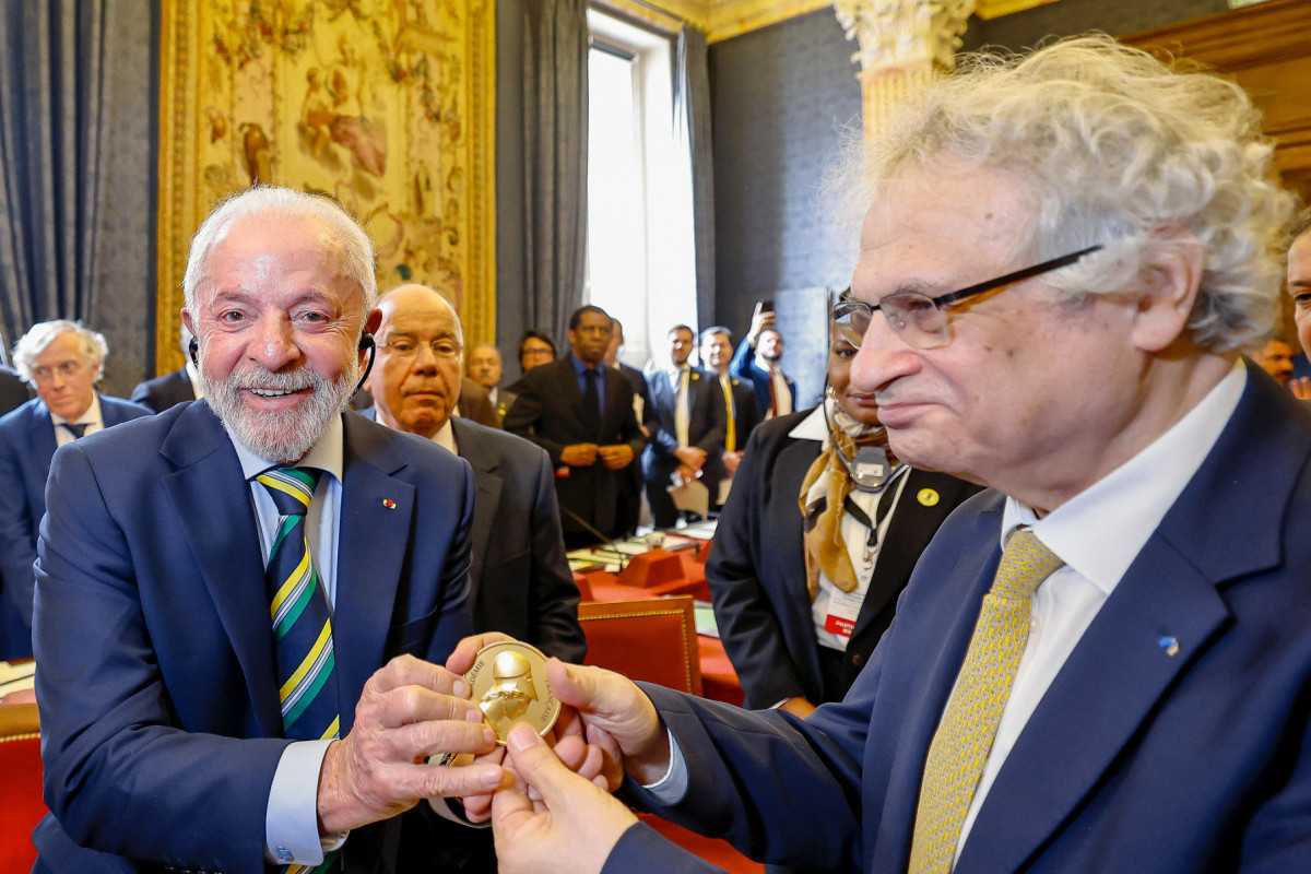 Sessão privada da Academia Francesa em homenagem ao Presidente da República (Ricardo Stuckert / PR) Sessão privada da Academia Francesa em homenagem ao Presidente da República/Ricardo Stuckert / PR