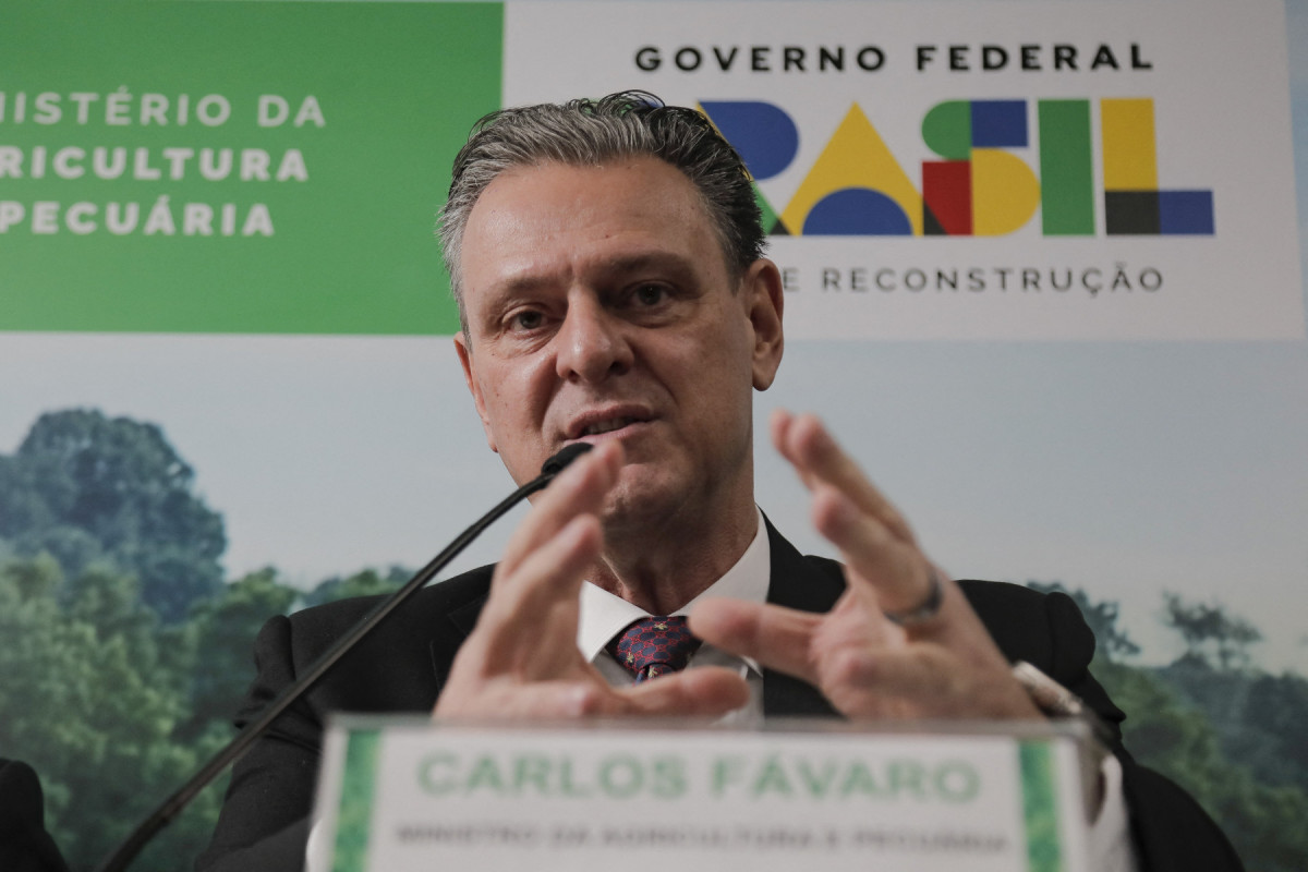 Ministro da Agricultura, Carlos Fávaro (SERGIO LIMA / AFP) Ministro da Agricultura, Carlos Fávaro/SERGIO LIMA / AFP