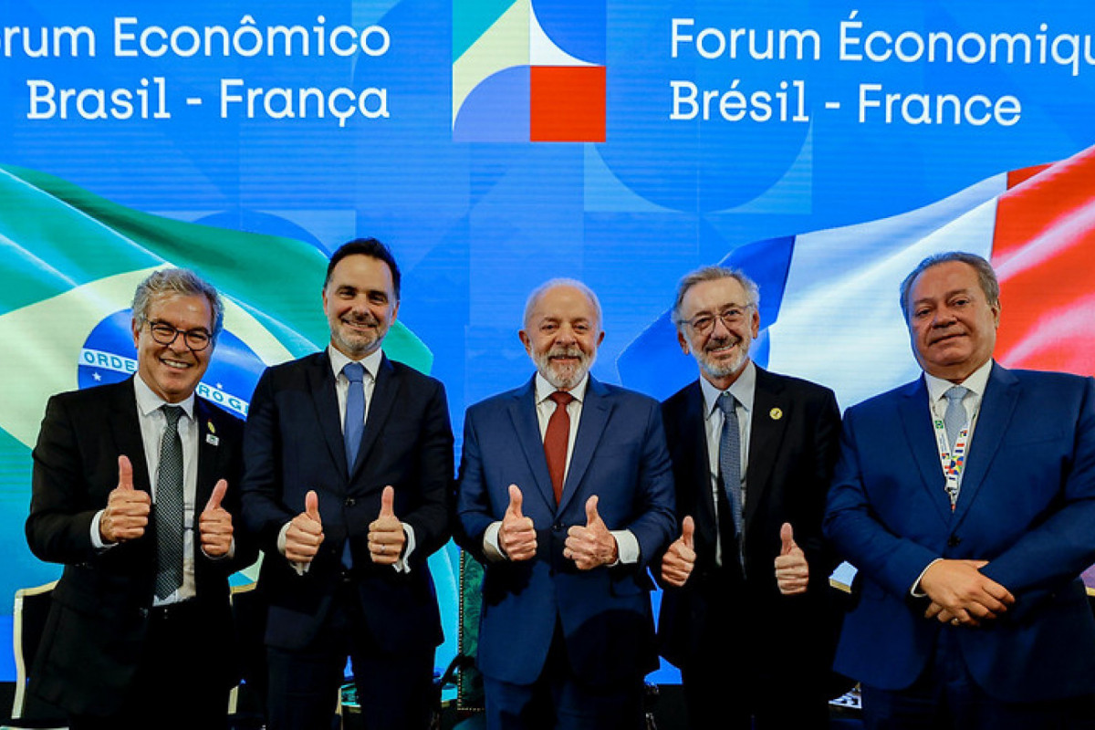 Presidente da República, Luiz Inácio Lula da Silva, durante sessão de encerramento do Fórum Empresarial Brasil – França. Paris - França. (Ricardo Stuckert / PR) Presidente da República, Luiz Inácio Lula da Silva, durante sessão de encerramento do Fórum Empresarial Brasil – França. Paris - França./Ricardo Stuckert / PR