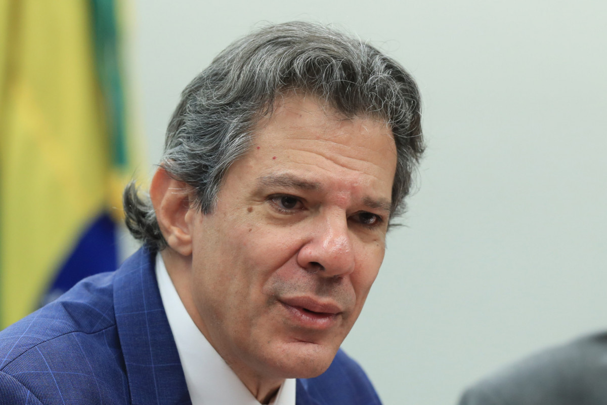 O ministro da Fazenda, Fernando Haddad, durante audiência pública conjunta,  promovida pelas comissões de Finanças e Tributação e de Fiscalização Financeira e Controle da Câmara dos Deputados