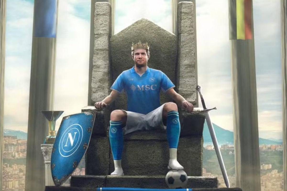 De Bruyne tem contratação anunciada pelo Napoli (Divulgação/Napoli ) De Bruyne tem contratação anunciada pelo Napoli/Divulgação/Napoli