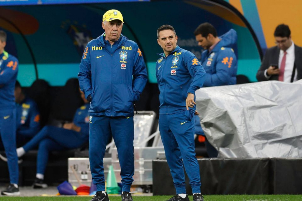 Ancelotti soma dois jogos com o Brasil, uma vitória e um empate (Rafael Ribeiro/ CBF) Ancelotti soma dois jogos com o Brasil, uma vitória e um empate/Rafael Ribeiro/ CBF