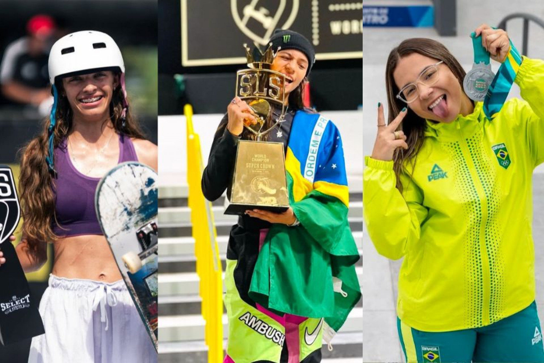 Divulgação/Duda Ribeiro, Divulgação/ Rayssa Leal e Divulgação/Pâmela Rosa