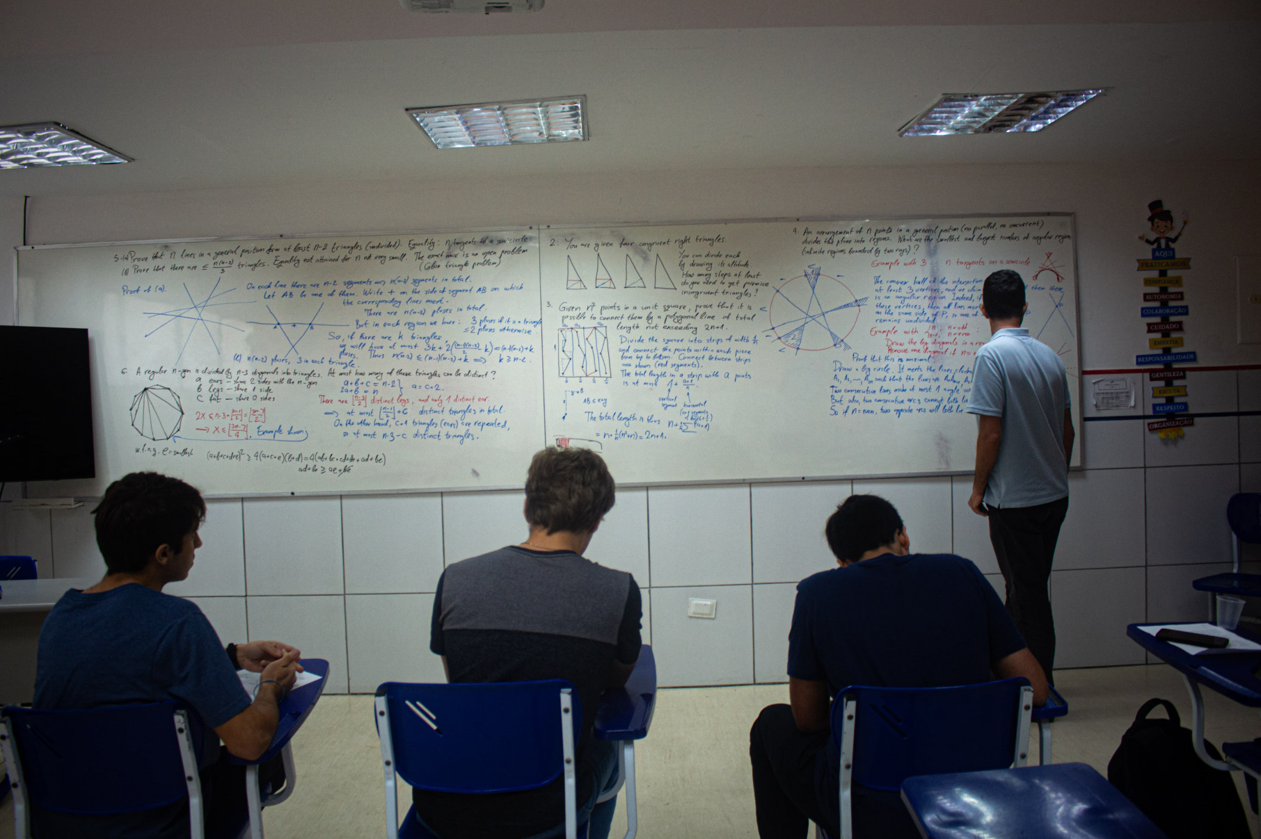 Estudantes do GGE participando do terceiro e último treinamento da Seleção Brasileira de Matemática