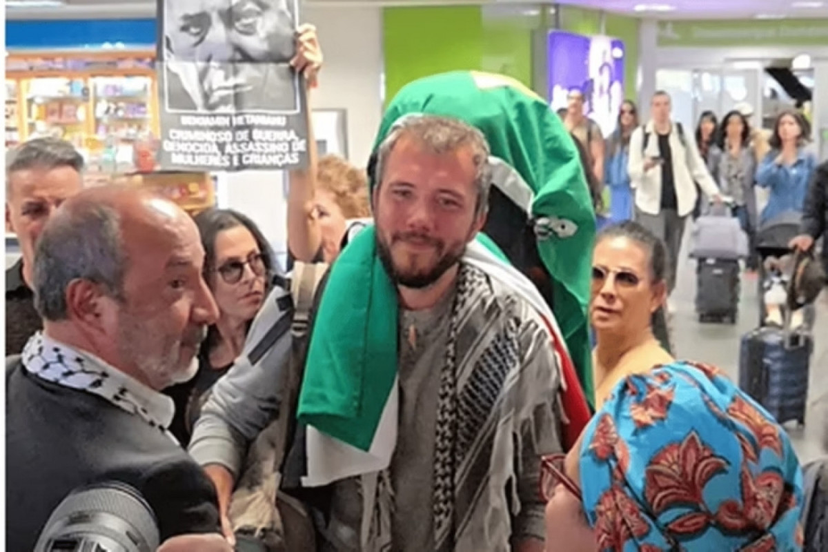 Ativista brasiliense chega ao DF com ato pró-Palestina no aeroporto