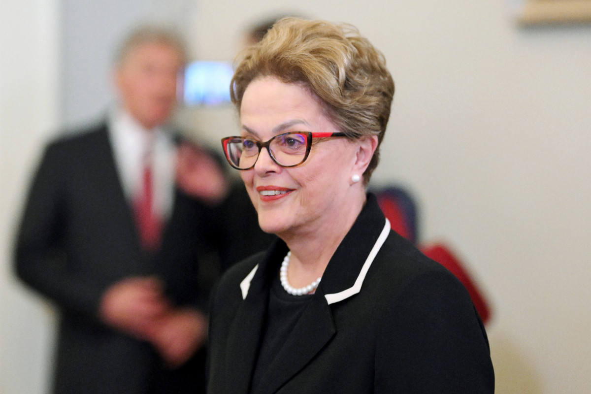 Presidente do Novo Banco de Desenvolvimento (NBD), Dilma Roussef (ALEXEY DANICHEV / POOL / AFP)
Presidente do Novo Banco de Desenvolvimento (NBD), Dilma Roussef/ALEXEY DANICHEV / POOL / AFP