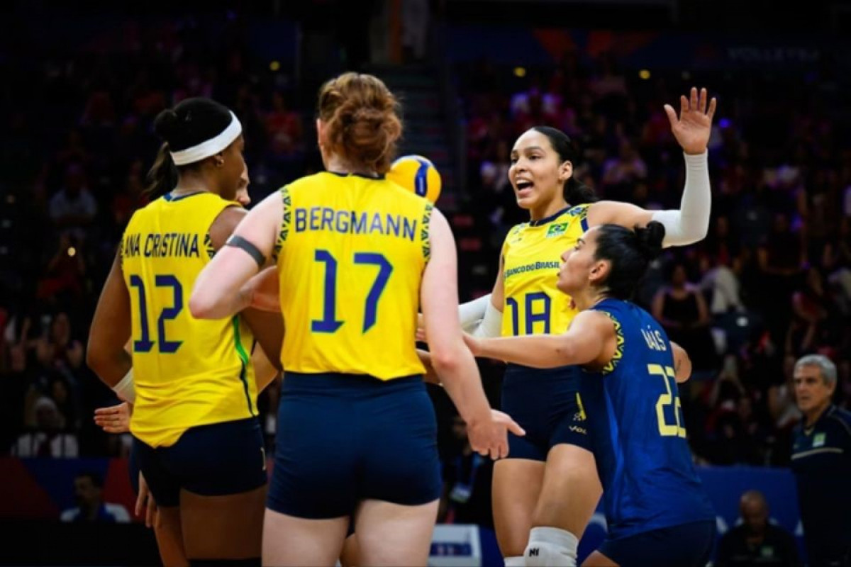 Brasileiras começam com vitória na competição (Divulgação / VNL) Brasileiras começam com vitória na competição/Divulgação / VNL
