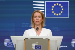  Chefe da pol&iacute;tica externa e diplomacia da Uni&atilde;o Europeia, Kaja Kallas