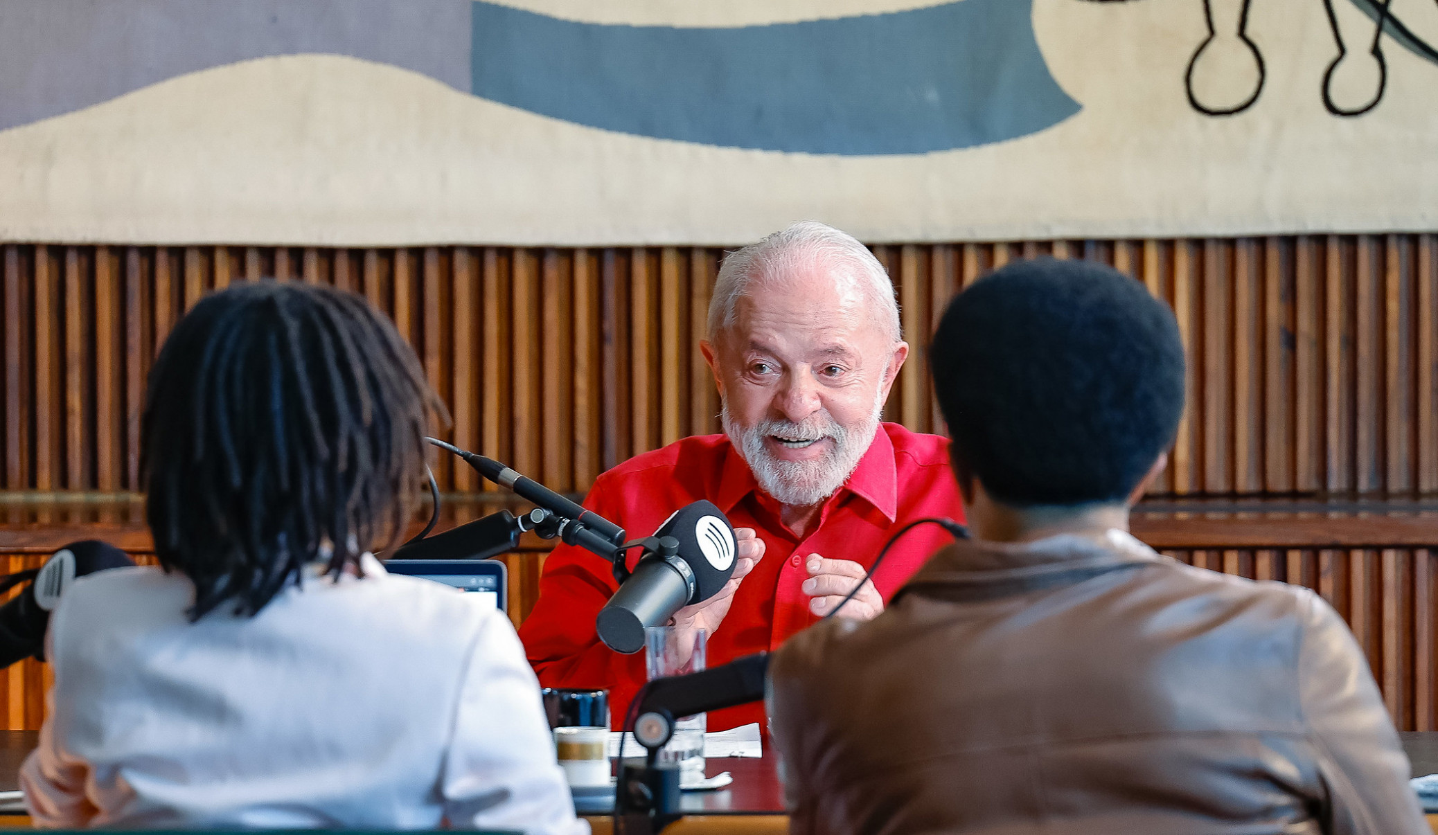  Presidente da República, Luiz Inácio Lula da Silva, durante gravac?a?o para o podcast 