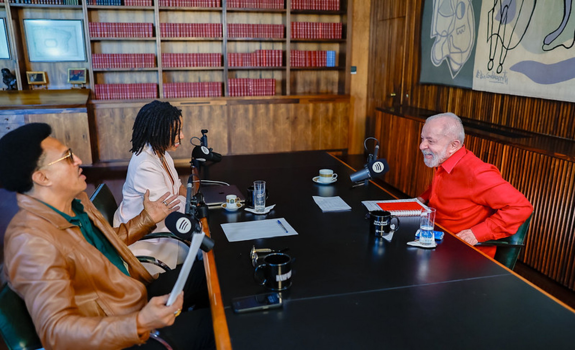  Presidente da República, Luiz Inácio Lula da Silva, durante gravac?a?o para o podcast 