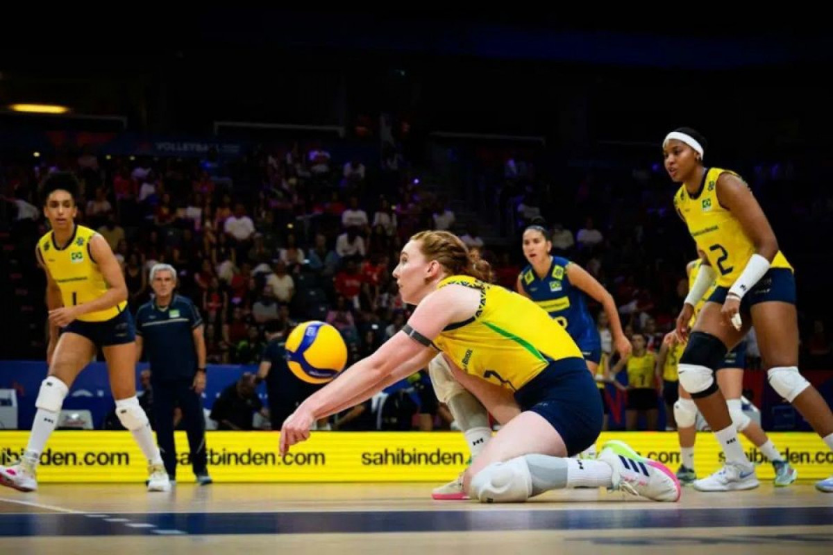 Brasil vence mais uma na Liga das Nações (Reprodução / Volleyball World) Brasil vence mais uma na Liga das Nações/Reprodução / Volleyball World