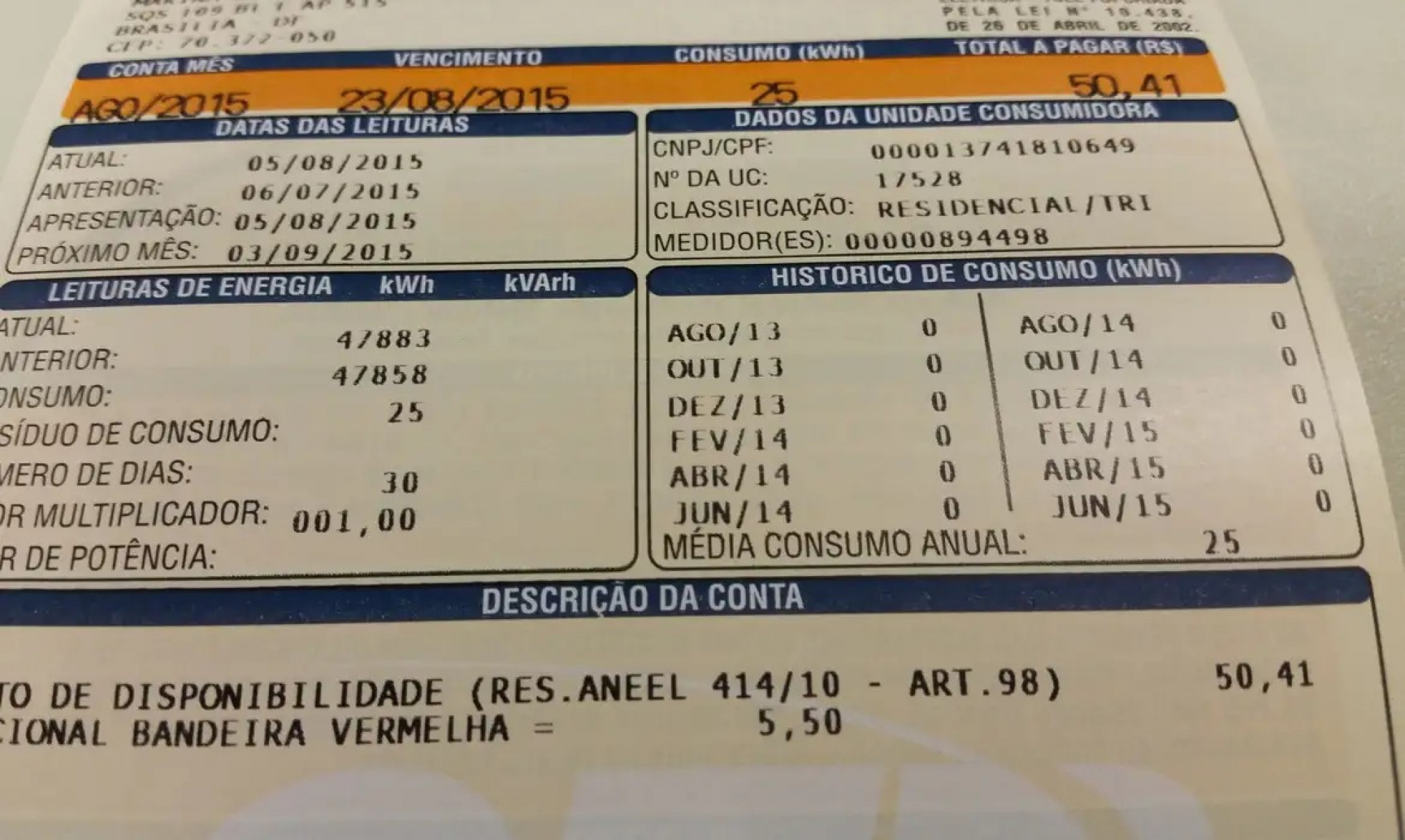 Conta de luz