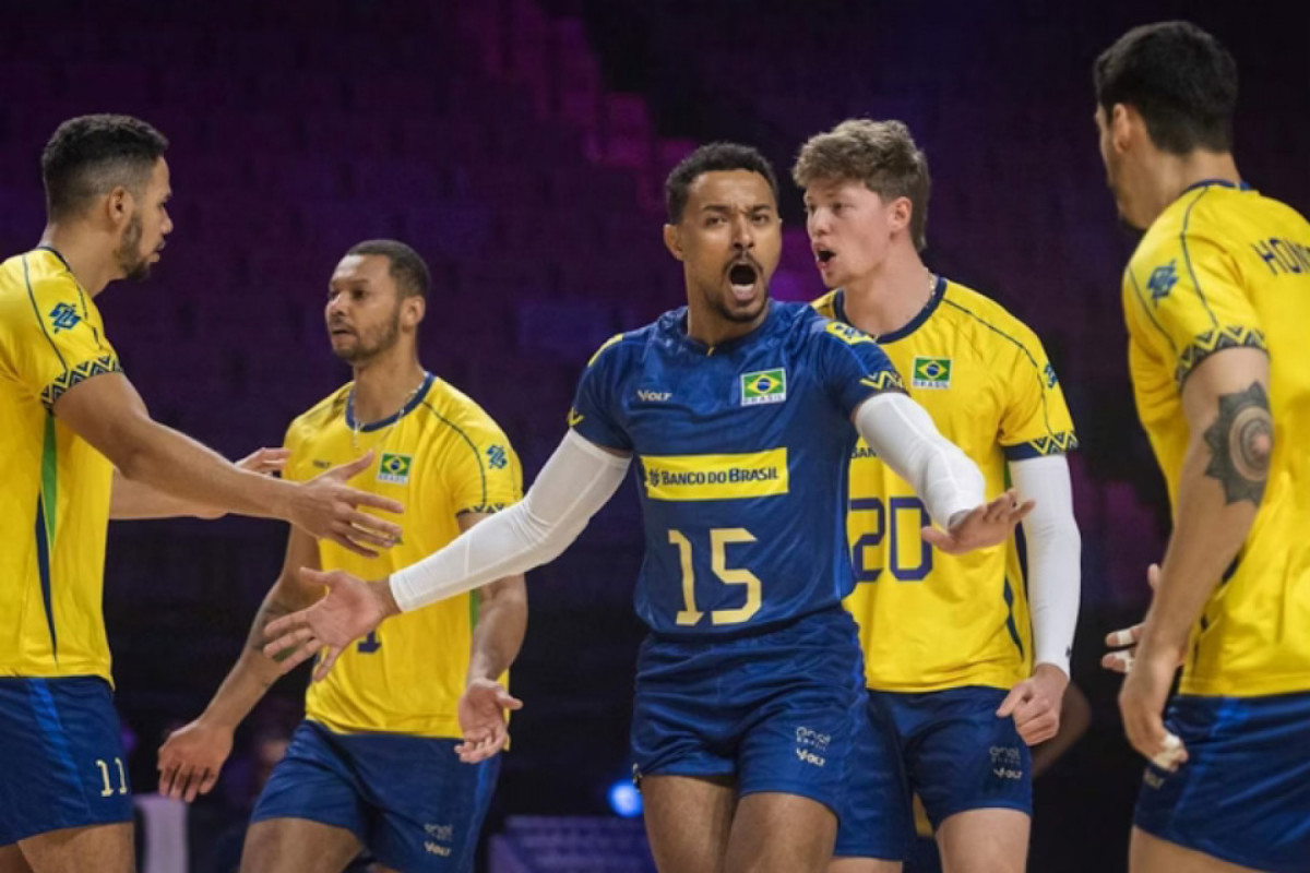 A Seleção Brasileira de Vôlei Masculino ultrapassou a Polônia e alcançou a primeira colocação da Liga das Nações (Reprodução / volleyball world) A Seleção Brasileira de Vôlei Masculino ultrapassou a Polônia e alcançou a primeira colocação da Liga das Nações /Reprodução / volleyball world
