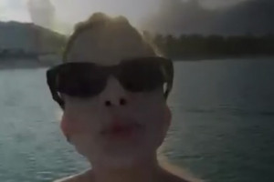 Maria Eduarda registrou imagens antes do naufrágio 