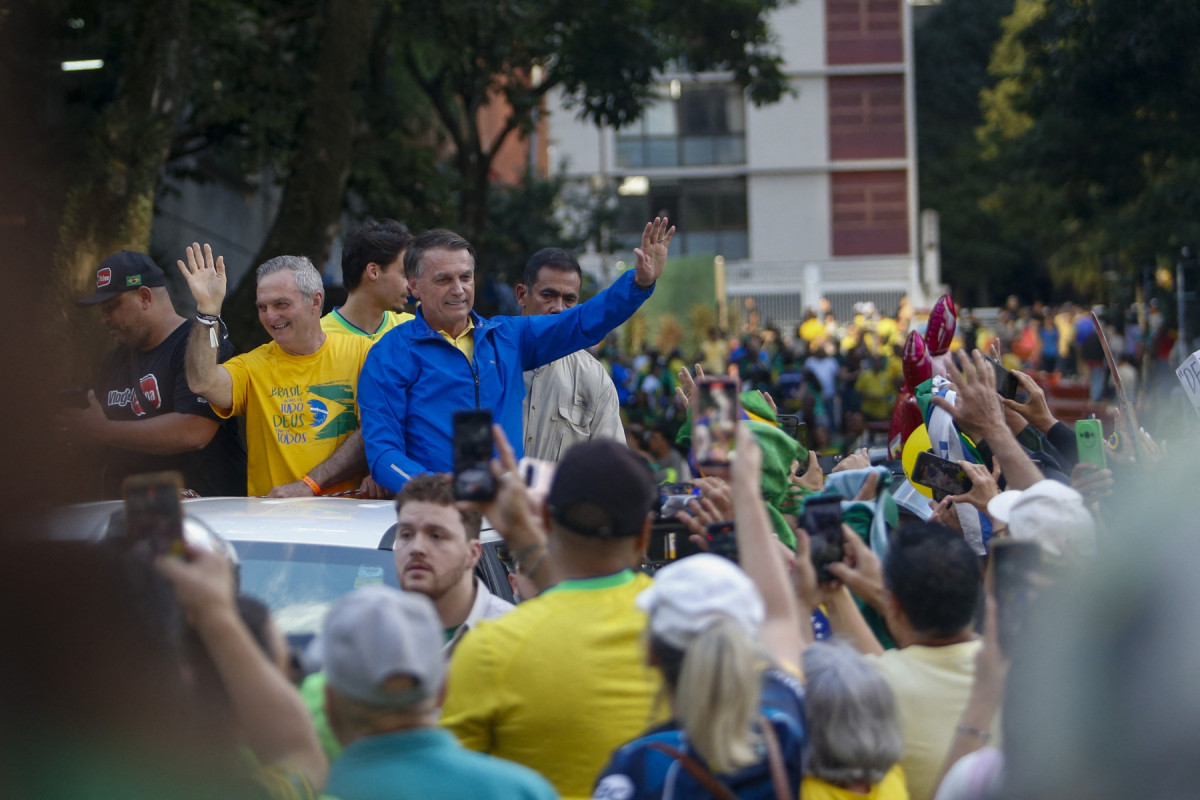 Bolsonaro faz menor ato na Paulista desde que deixou a presidência, diz levantamento (Foto: Miguel SCHINCARIOL / AFP) Bolsonaro faz menor ato na Paulista desde que deixou a presidência, diz levantamento /Foto: Miguel SCHINCARIOL / AFP