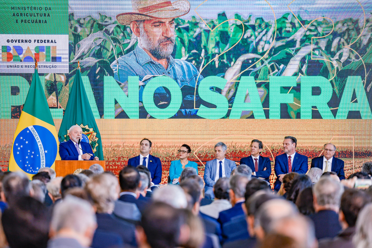 27.06.2023 - Presidente da República, Luiz Inácio Lula da Silva, durante cerimônia de lançamento do Plano Safra 2023/2024.
Palácio do Planalto, Brasília - DF.
Foto: Ricardo Stuckert/PR/Ricardo Stuckert