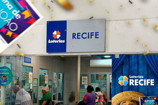 Duas apostas de Pernambuco ganharam o prêmio de mais de R$ 19 milhões na Quina de São João./Foto: Divulgação/LOTERIAS RECIFE