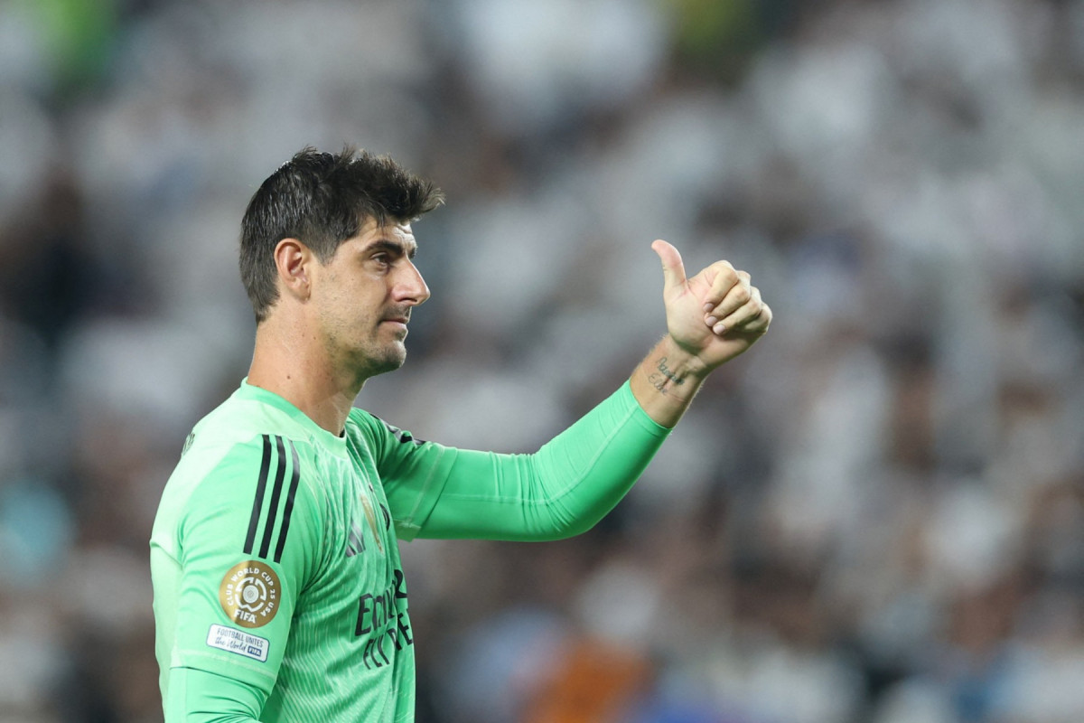 Thibaut Courtois realizou duas defesas na partida contra a Juventus/CHARLY TRIBALLEAU / AFP