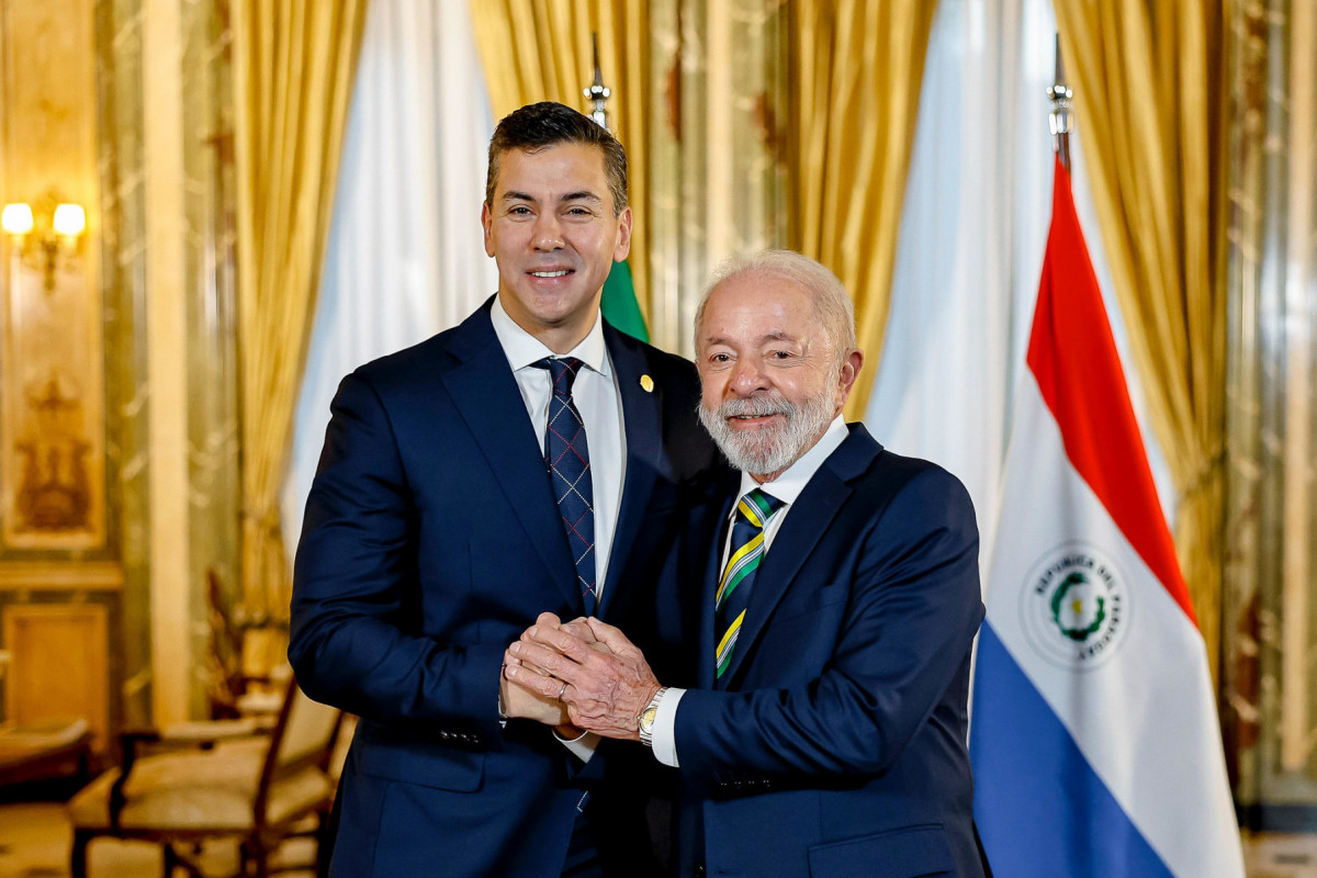 Presidente da República, Luiz Inácio Lula da Silva, durante encontro com o Presidente da República do Paraguai, Santiago Peña (Ricardo Stuckert / PR) Presidente da República, Luiz Inácio Lula da Silva, durante encontro com o Presidente da República do Paraguai, Santiago Peña/Ricardo Stuckert / PR