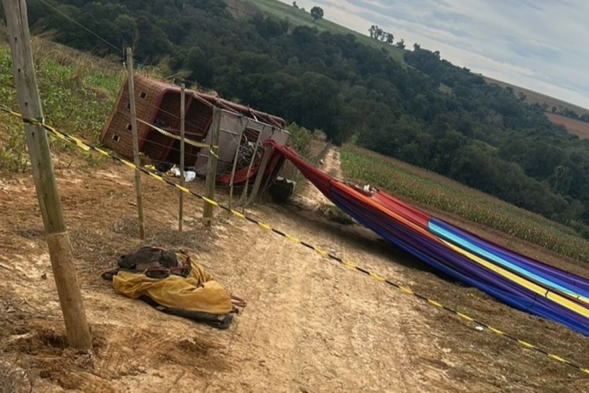 Uma turista morreu após um balão cair, em 15 de junho, na cidade de Capela do Alto (Polícia Militar/Divulgação) Uma turista morreu após um balão cair, em 15 de junho, na cidade de Capela do Alto/Polícia Militar/Divulgação