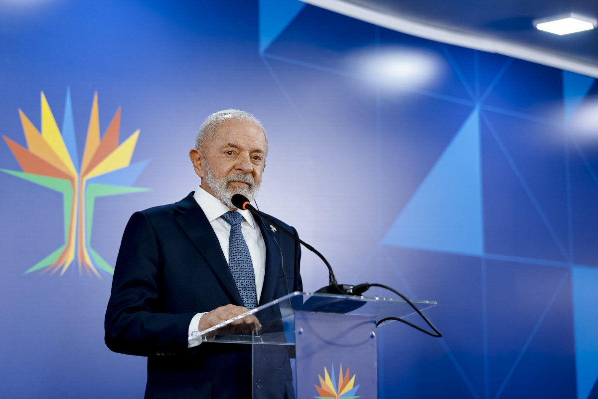 Presidente da República, Luiz Inácio Lula da Silva, durante declaração à imprensa, na Sala de Coletiva/Ricardo Stuckert / PR